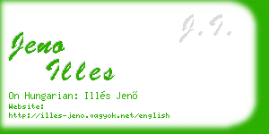 jeno illes business card